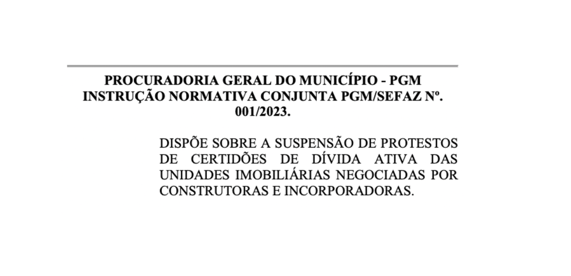 Município de Maceió suspende protestos de CDAs das construtoras e incorporadoras.